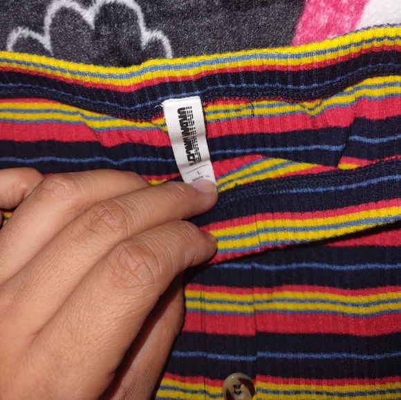 Rainbow Striped Ribbed Skirt Set - Picture 5 of 12